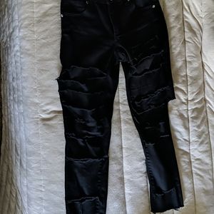Black ripped jeans